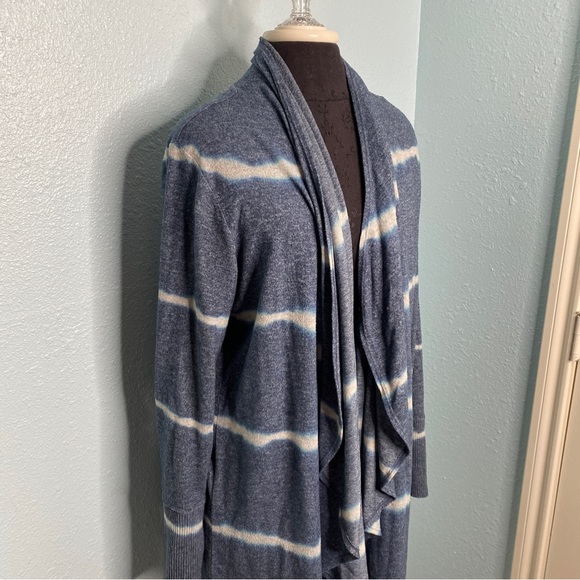 Knox Rose Blue Tie Dye Open Front Cardigan Jacket - Picture 4 of 7